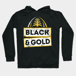 'Black & Gold' Sport Football Hoodie